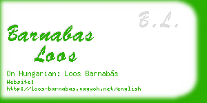 barnabas loos business card
